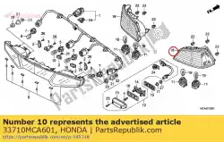 Ici, vous pouvez commander le logement comp., r. Queue de tronc auprès de Honda , avec le numéro de pièce 33710MCA601:
