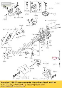 kawasaki 270100106 schakelaar, achterrem klx150c9f - Onderkant