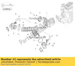 Ici, vous pouvez commander le raccordo corpo farfallato / testa auprès de Piaggio Group , avec le numéro de pièce 1A020464: