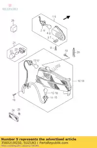 suzuki 3560210G50 lamp assy,front - Bottom side