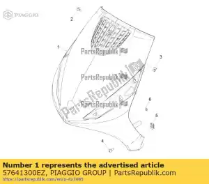 Piaggio Group 57641300EZ shield - Bottom side