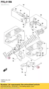 suzuki 4353910F00 pin, fr voetsteun - Onderkant