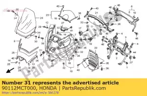 honda 90112MCT000 bolt, cowl setting - Bottom side