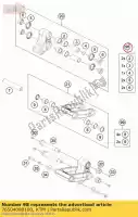 76504080100, KTM, triangle levier rep. kit arrière husqvarna ktm  enduro smc 690 701 2008 2009 2010 2011 2012 2013 2014 2015 2016 2017 2018 2019 2020 2021, Nouveau