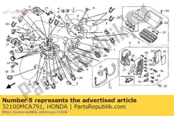 Here you can order the harness, wire from Honda, with part number 32100MCA791: