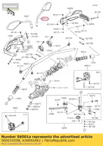 Kawasaki 560010298 miroir-assy, ??rh - La partie au fond