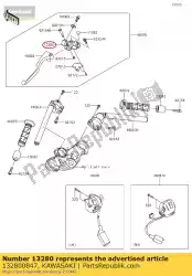 Tutaj możesz zamówić uchwyt, d? Wignia sprz? G? A ex300adf od Kawasaki , z numerem części 132800847: