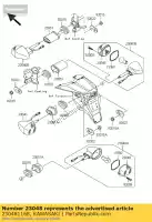 230481168, Kawasaki, lampka sygnalizacyjna soczewkowa zx900-c1 kawasaki z zx 600 750 900 1000 1200 1998 1999 2000 2001 2002 2003 2004 2005 2006, Nowy