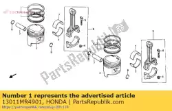Here you can order the ring set,piston s from Honda, with part number 13011MR4901: