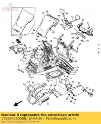 Aqui você pode pedir o amortecedor 3 em Yamaha , com o número da peça 1TX284250000: