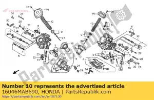 honda 16046MAB690 valve set, starter - Bottom side