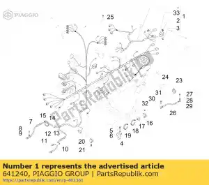 Piaggio Group 641240 cable harness - Bottom side