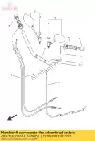 20S263120000, Yamaha, cable, throttle 2 yamaha xj 600 2009 2010 2011 2014 2015 2016, New