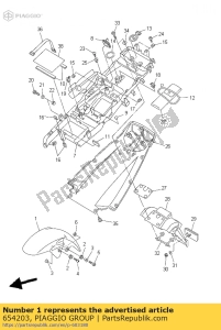 aprilia 654203 rubber under battery - Bottom side