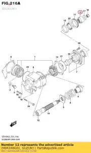 Suzuki 2494348G01 coupling,sec,dr - Bottom side