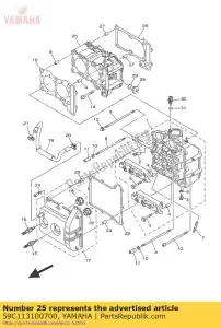 yamaha 59C113100700 cilindro - Lado inferior