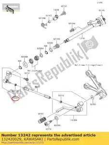 Kawasaki 132420029 cambio de palanca - Lado inferior