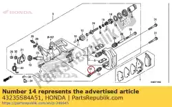 Qui puoi ordinare pina da Honda , con numero parte 43235S84A51: