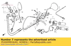 honda 35200MEG640 switch assy., winker - Bottom side