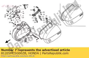 Honda 81205MCSG00ZB cover comp., r. saddlebag - Bottom side