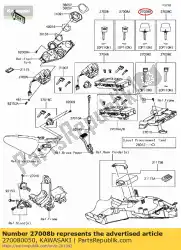 Ici, vous pouvez commander le serrure à clé, vierge, commutateur principal zg140 auprès de Kawasaki , avec le numéro de pièce 270080050: