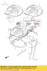 Qui puoi ordinare set nastro, carburante t da Suzuki , con numero parte 6811014J00A3E: