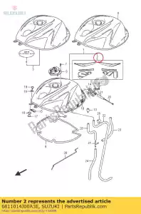 suzuki 6811014J00A3E set nastro, carburante t - Il fondo