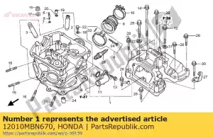 Honda 12010MBN670 head assy,cylinde - Bottom side