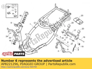 aprilia AP8221296 standpen met sluitring - Onderkant