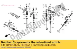 Aqui você pode pedir o árvore de cames comp., fr. Em Honda , com o número da peça 14110MEG000: