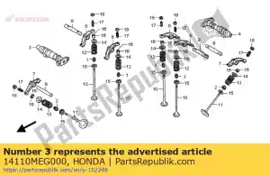 Honda 14110MEG000 arbre à cames comp., fr. - La partie au fond