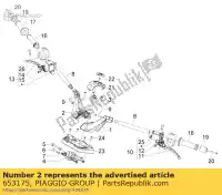 653175, Piaggio Group, mezzo manubrio destro aprilia gilera  gp srv zapm55103, zd4m55104, zapm55104 800 850 2007 2009 2012 2016 2017 2018 2019, Nuovo