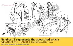 verblijf, binnenlaag kap van Honda, met onderdeel nummer 64541MGE000, bestel je hier online: