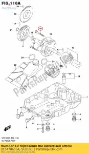 Suzuki 015470655A bolt - Bottom side