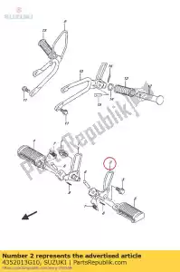 suzuki 4352013G10 bar, przednia stopa - Dół