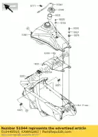 510440019, Kawasaki, tube-assy,tank cap kawasaki kx  m r f kx125 kx250 kx250f kfx450r 125 250 450 , New