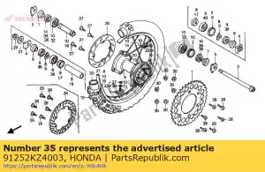 honda 91252KZ4003 geen beschrijving beschikbaar op dit moment - Onderkant