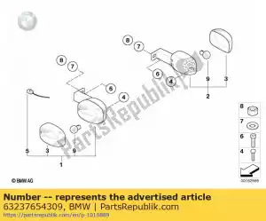 bmw 63237654309 knipperlicht, links - Onderste deel