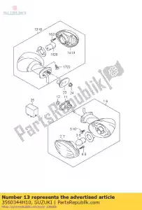 suzuki 3560344H10 lampe assy, ??arrière - La partie au fond