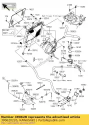 Here you can order the hose-cooling kvf750d8f from Kawasaki, with part number 390620226: