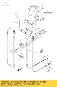 suzuki 0940308407 braçadeira, fiação ha - Lado inferior