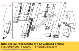 Honda 51520MEN003 pipe comp., l. slide - Bottom side
