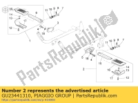 GU23441310, Aprilia, poggiapiedi, Nuovo