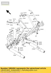 uitlaatpijp, fr vn1500-g1 van Kawasaki, met onderdeel nummer 180491882, bestel je hier online: