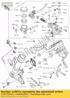 110570642, Kawasaki, 01 wspornik, zbiornik kawasaki  1000 2017 2018 2019 2020, Nowy