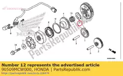 Aqui você pode pedir o guia, engrenagem motriz primária em Honda , com o número da peça 90509MCW000: