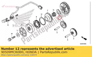 honda 90509MCW000 guia, engrenagem motriz primária - Lado inferior