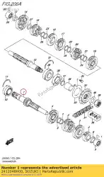 Here you can order the shaft,counter from Suzuki, with part number 2412048H00: