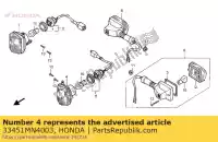 33451MN4003, Honda, winker sous assy., l. honda cbr nx 600 650 1987 1988 1989 1990 1992 1993 1994 1995, Nouveau