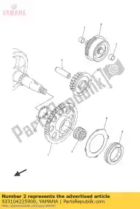 yamaha 933104225900 bearing - Bottom side